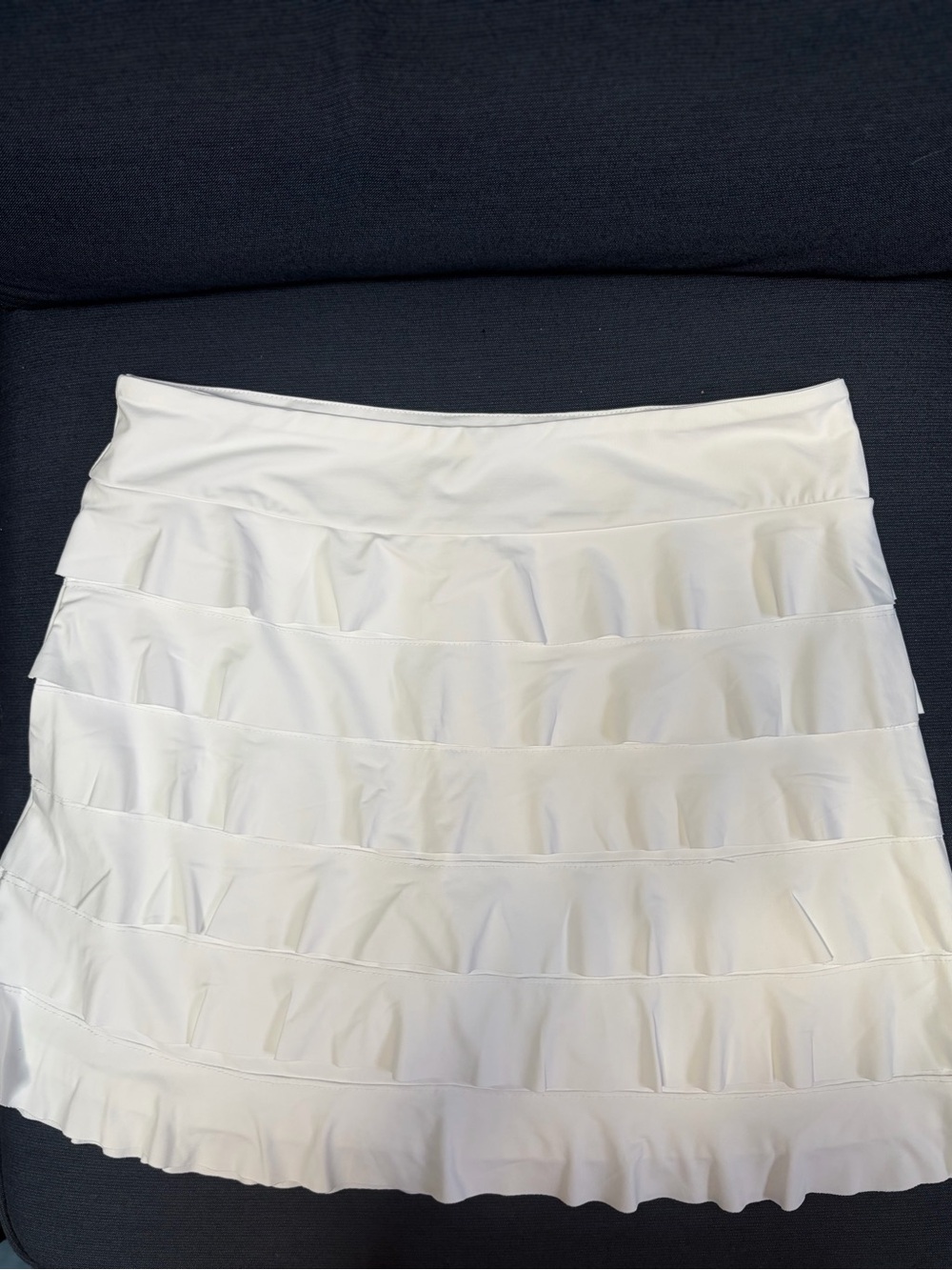 White Tiered Ruffle Skirt - Women's Casual Skirt